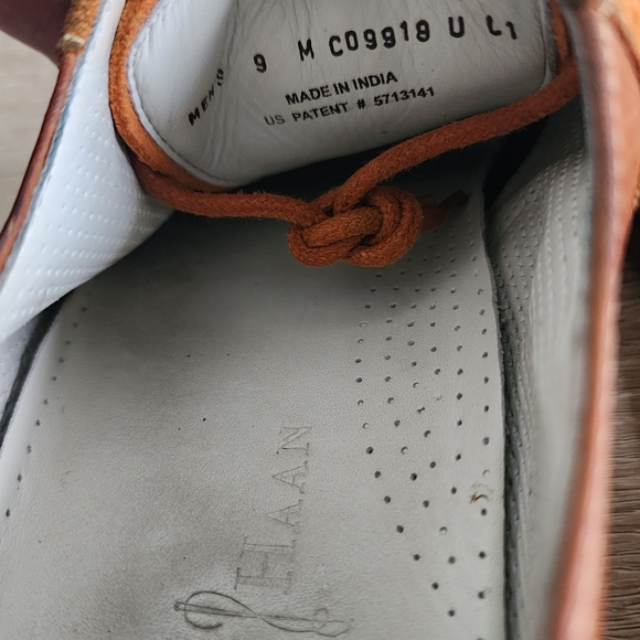COLE HAAN Saddle Brown Two Tone Oxford Men's Lace Up Shoe 9M - Picture 6 of 13